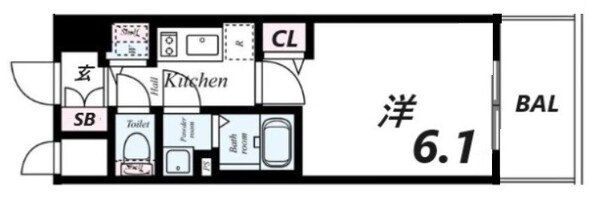 新神戸駅 徒歩1分 5階の物件間取画像